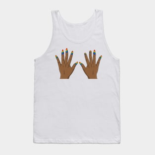 Lesbian Pride Fingernails Tank Top